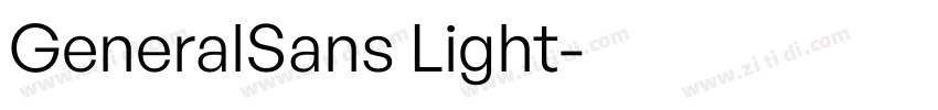 GeneralSans Light字体转换